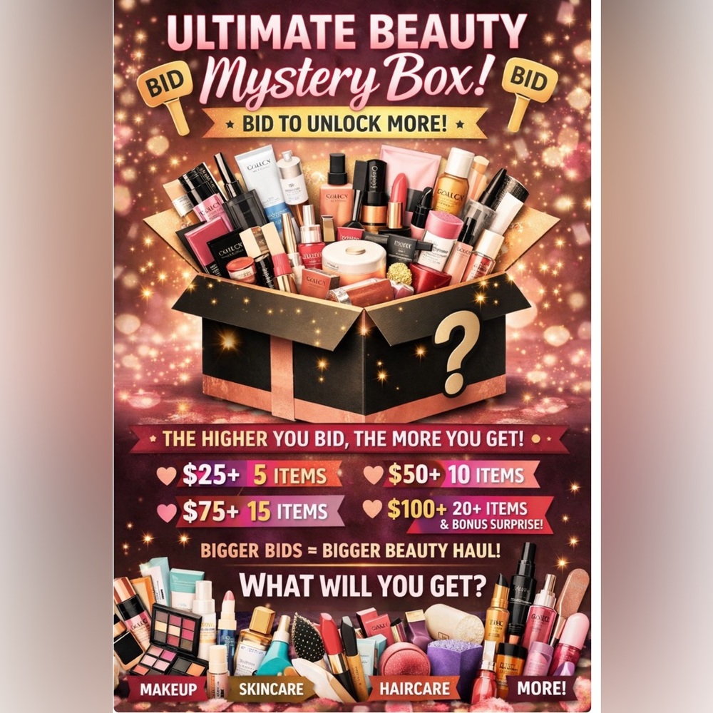 ✨🎁 BEAUTY MYSTERY BOX - BID OR SEND AN OFFER TO UNLOCK MORE! 🎁✨